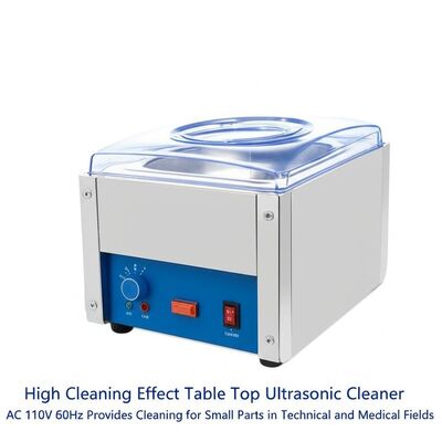 High Cleaning Effect Table Top Ultrasonic Cleaner AC 110V 60Hz Provides Cleaning for Small Parts in Technical and Medical Fields