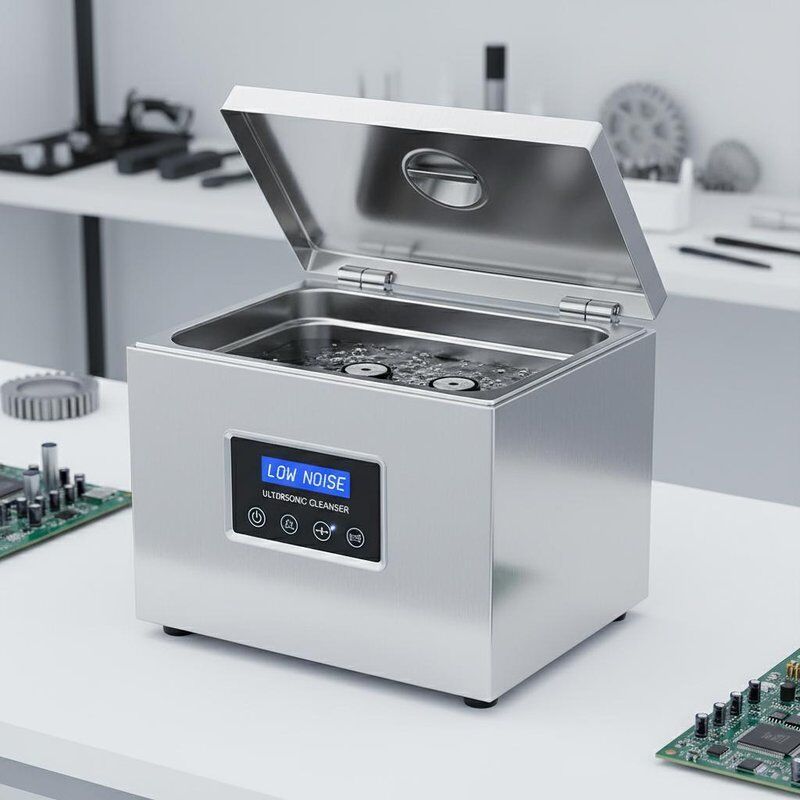 Máy làm sạch siêu âm để bàn tiếng ồn thấp bao gồm bể thép không gỉ được thiết kế để làm sạch trong nhiều ngành công nghiệp